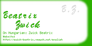 beatrix zwick business card